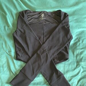 Corset style crop top with sleeves